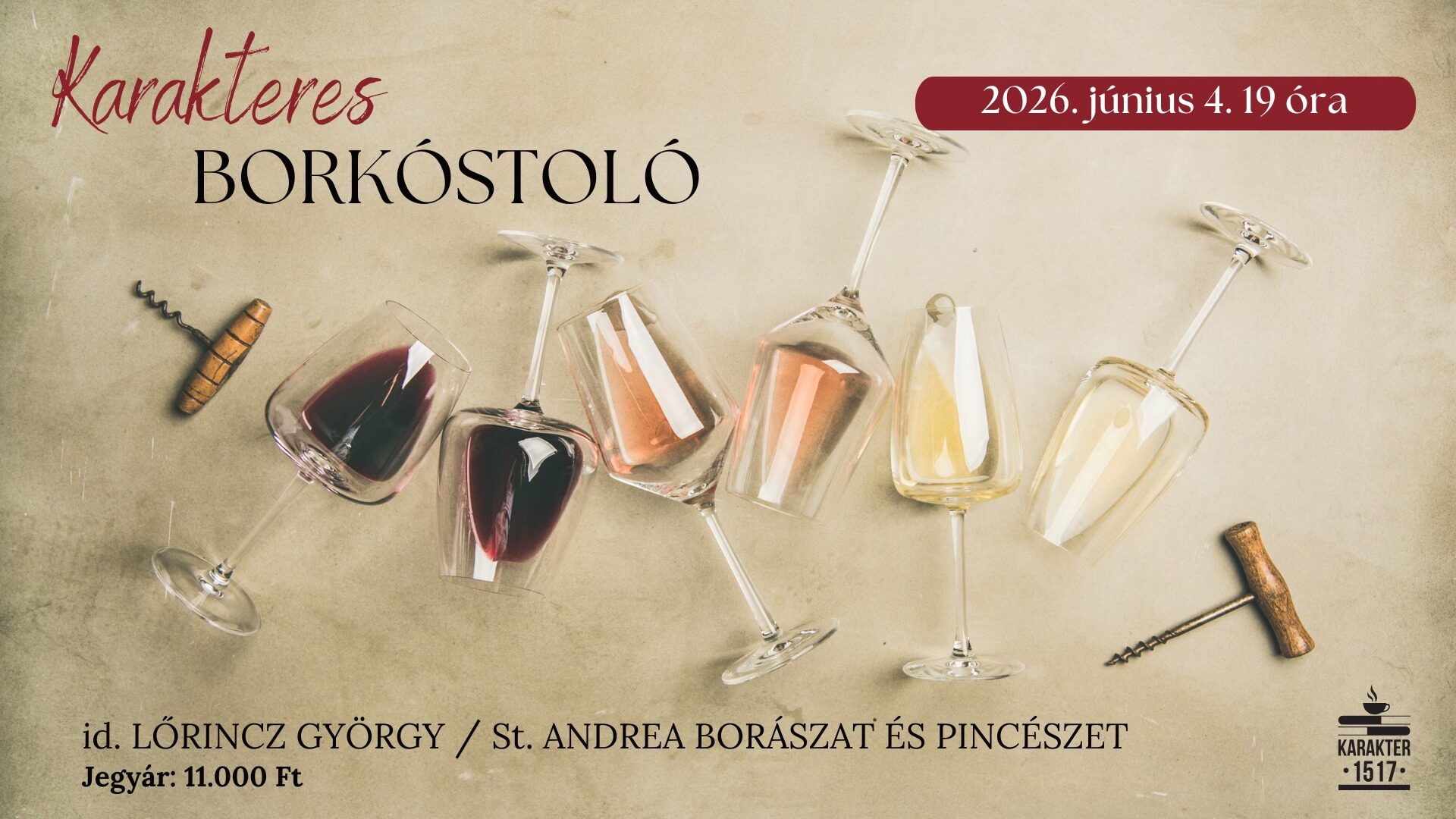 Karakteres Borkóstoló