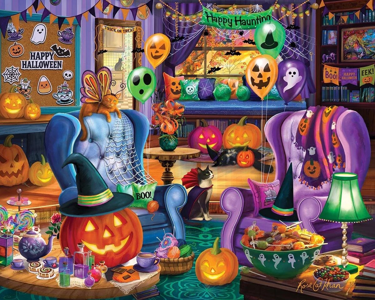 Halloweeni buli a könyvtárban